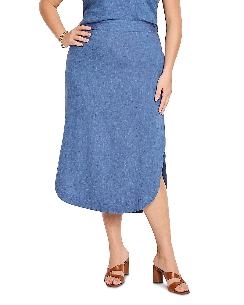 Nic+Zoe Plus Rumba Dip Midi Skirt