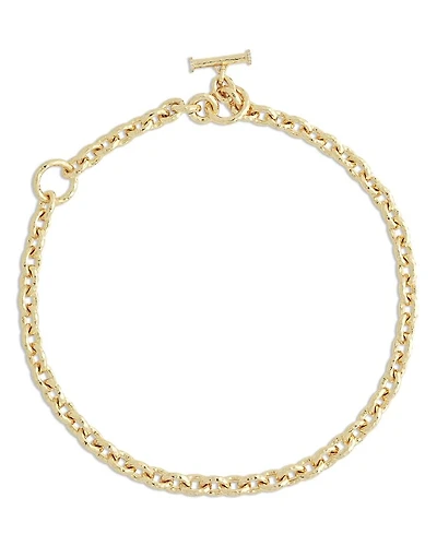 Farrier 18K Yellow Gold Plated Chain Necklace, 16"-18"L