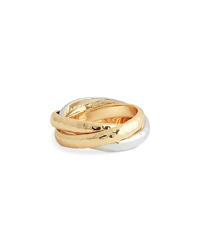 Anabel Aram Farrier 18K Yellow Gold Plated & Sterling Silver Triple Band Ring