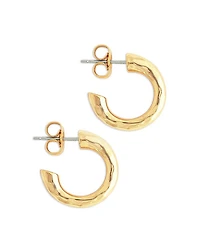 Farrier 18K Yellow Gold Plated Huggie Hoops, 0.7" diameter