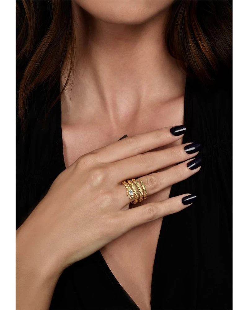 Crystal Serpent Wrap Ring