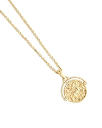 Pavé Pegasus Coin Pendant Necklace, 16"-17"