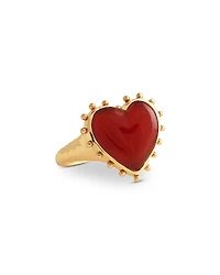 Anabel Aram Red Onyx Heart Ring
