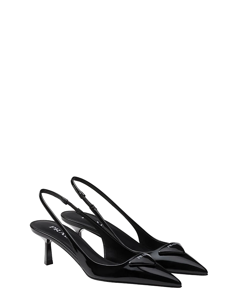 Prada Women's Patent Leather Slingback Pumps