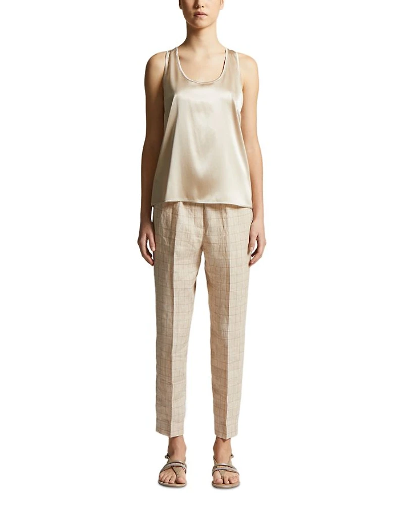 Silk Blend Scoop Neck Camisole