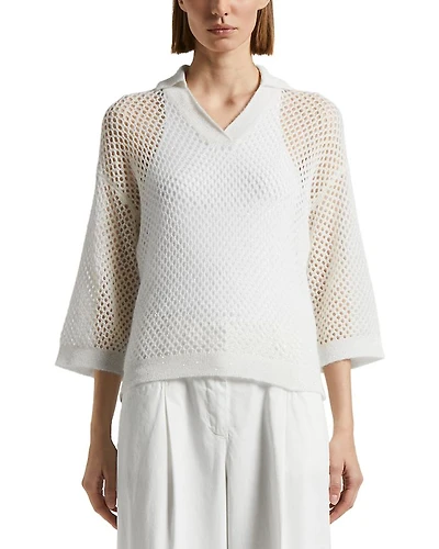Knitted Polo Kimono Sweater