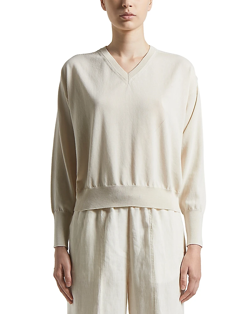 Peserico Knitted V Neck Long Sleeve Sweater