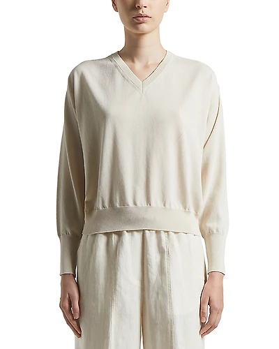 Peserico Knitted V Neck Long Sleeve Sweater