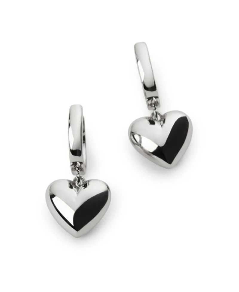 Jessica Puffed Heart Hoops