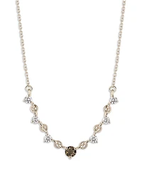 Moon & Meadow 14K Yellow Gold Diamond & Smoke Quartz Necklace, 16-20