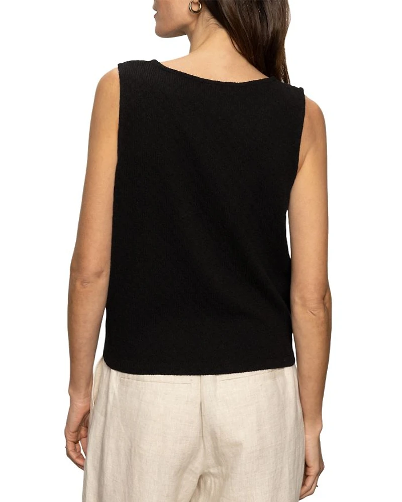Vacation Tie Shell Palm Top