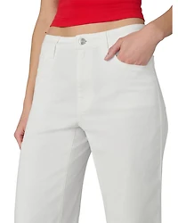 The Wilder Relaxed Barrel Leg High Rise Jeans White