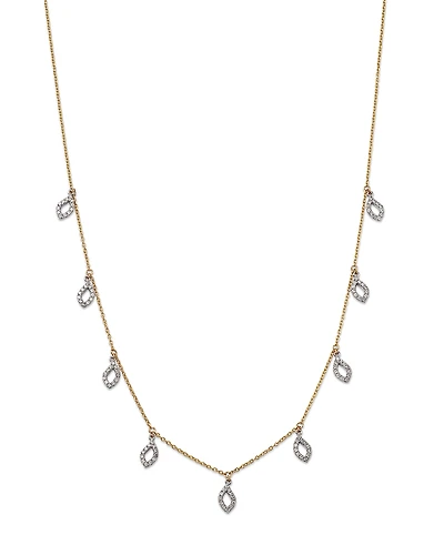 Bloomingdale's Fine Collection Diamond Droplet Station Necklace