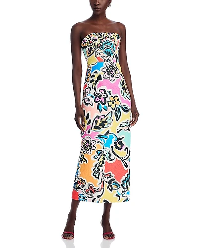 Milly Orion Rainbow Oasis Jacquard Dress