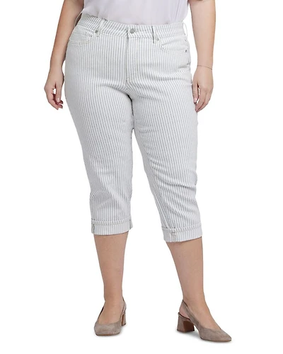 Marilyn Straight Leg Crop Jeans Palencia Stripe