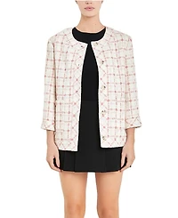English Factory Women's Tweed Boxy Jacket