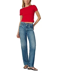 The 90s Niki High Rise Straight Jeans Aglow