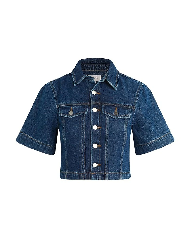 Denim Trucker Top