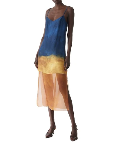 Painted Stripe Slip Dress