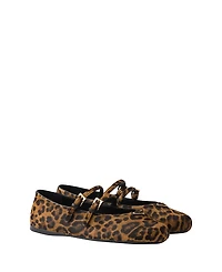 Prada Women's Printed Leather Ballerinas