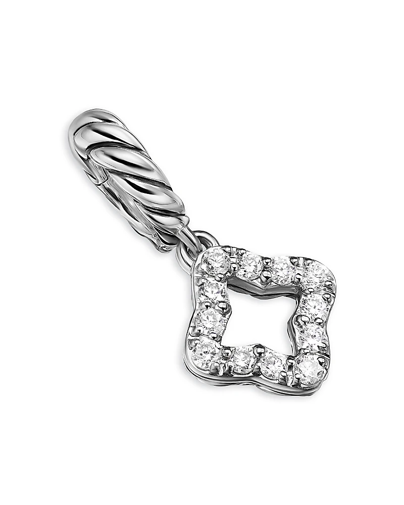 David Yurman Micro Pave Quatrefoil Amulet