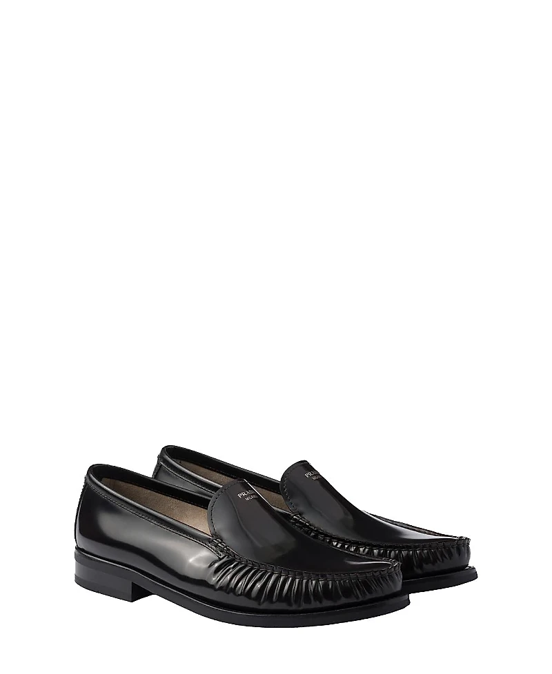 Prada Men's Brushed Leather Loafers