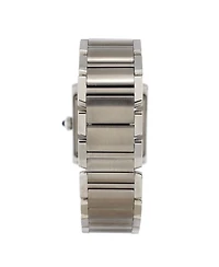 Tank Francaise Quartz Watch in Stainless Steel with Diamond Bezel 25mm