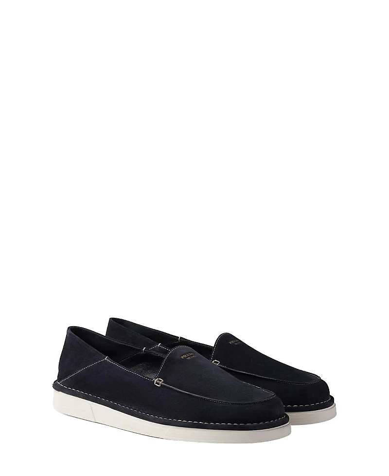 Prada Men's Suede Slip-On Loafers