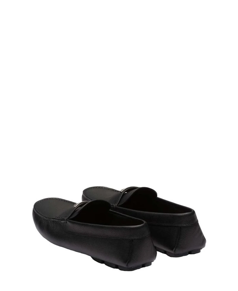 Men's Saffiano Leather Driver Loafers