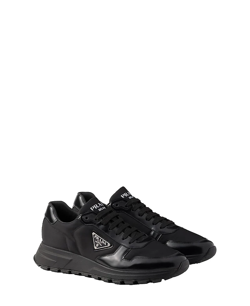 Prada Men's Prax 01 Re-Nylon and Brushed Leather Sneakers