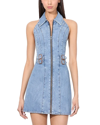 Alice and Olivia Axelle Zip Front Mini Dress