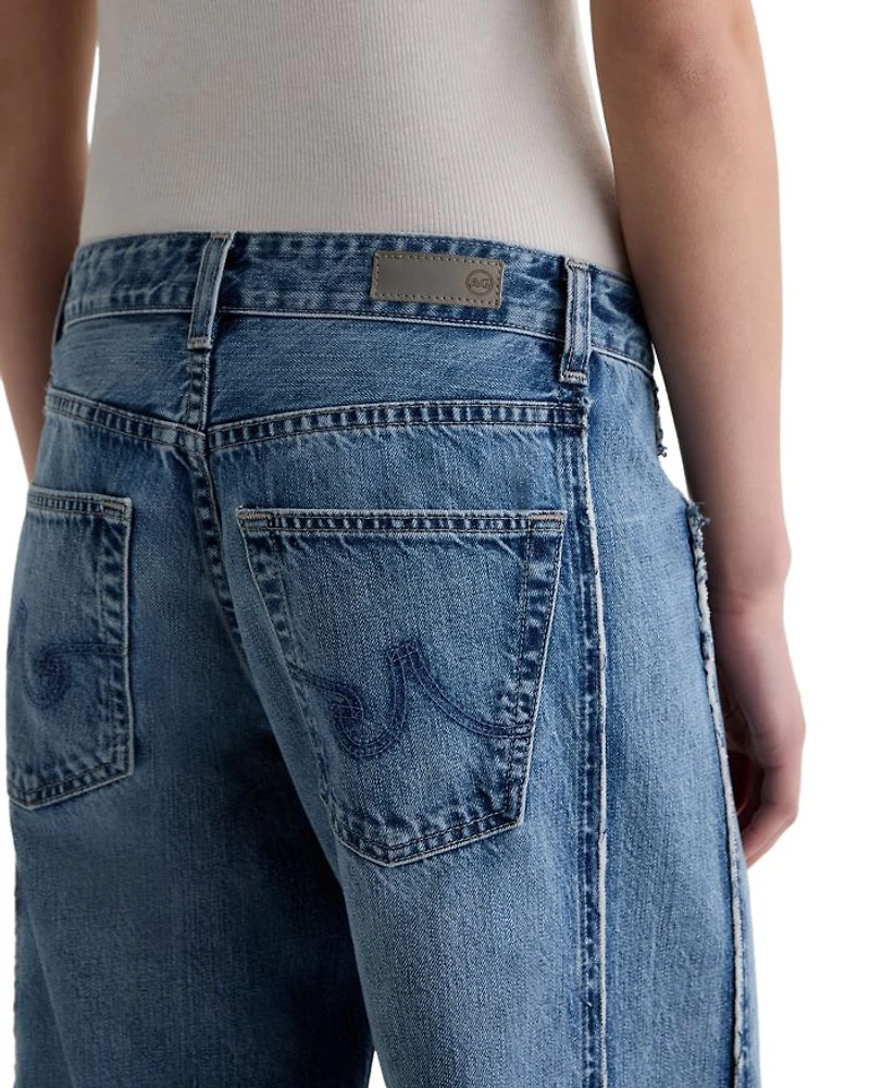 Adria Colorblock Low Rise Wide Leg Jeans Socialite
