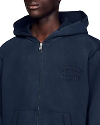 Faded Zip Front Hoodie