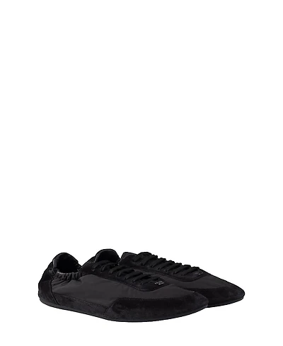 Prada Women's Collapse Re-Nylon and Suede Sneakers