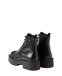 Men's Brushed Leather Combat Boots