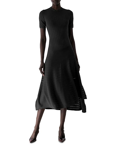 Jason Wu Collection Pointelle Knit Short Sleeve Dress