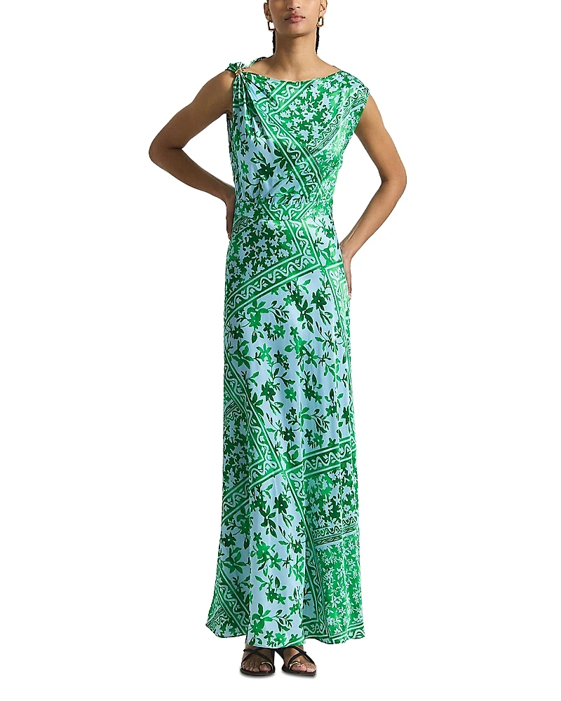 Derek Lam 10 Crosby Maritza Watercolor Tile Print Asymmetric Dress