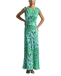 Derek Lam 10 Crosby Maritza Watercolor Tile Print Asymmetric Dress