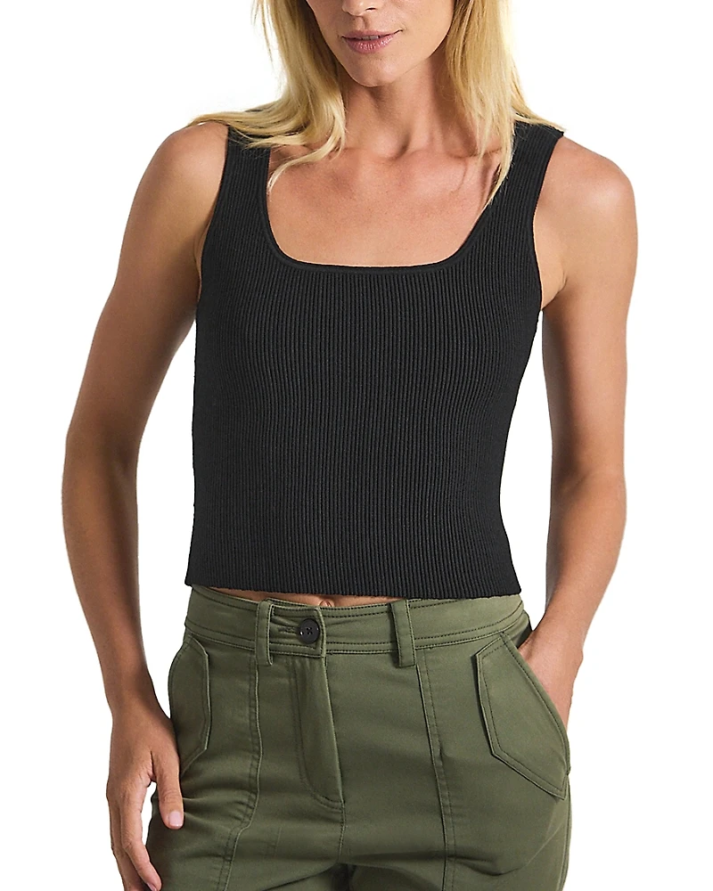 Derek Lam 10 Crosby Sain Ribbed Sweater Tank Top