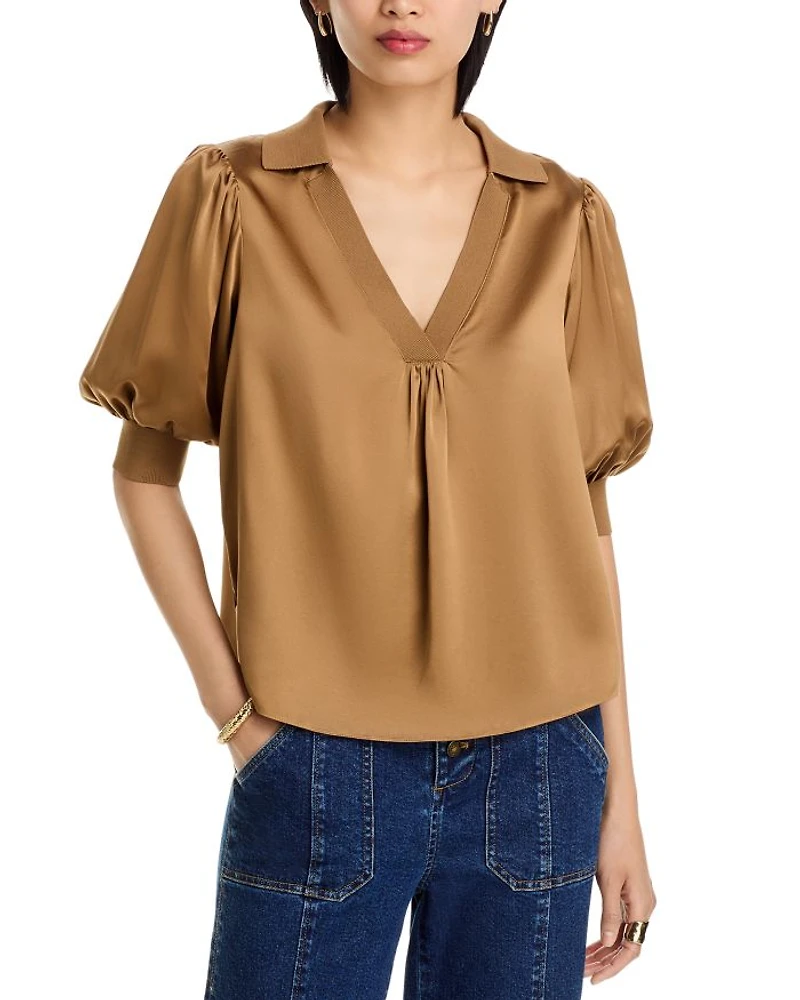 Weldon Collared Silk Blouse