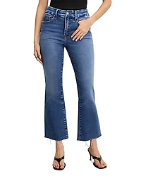Good American Soft Tech Leg Cropped Bootcut Jeans