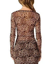 Fox Cheetah Print Top