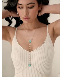 Turquoise Solstice Turquoise & Cubic Zirconia Body Chain