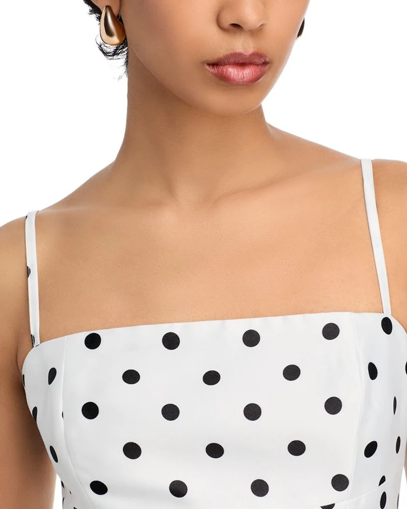 Strappy Polka Dot Midi Dress