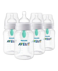 Philips Avent Anti-colic Baby Bottle with AirFree Vent, 9oz, 4 Pack