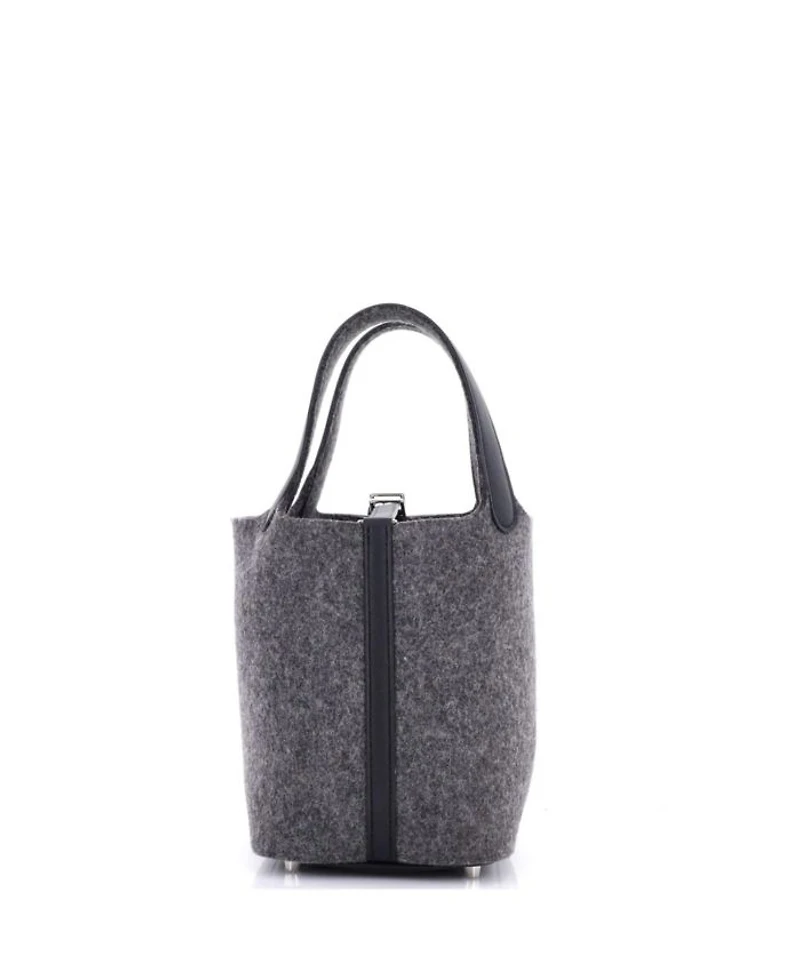 PM Picotin Lock Bag Felt with Leather
