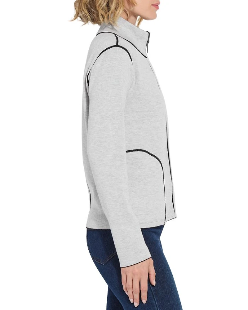 Reversible Cashmere Zip Up Cardigan