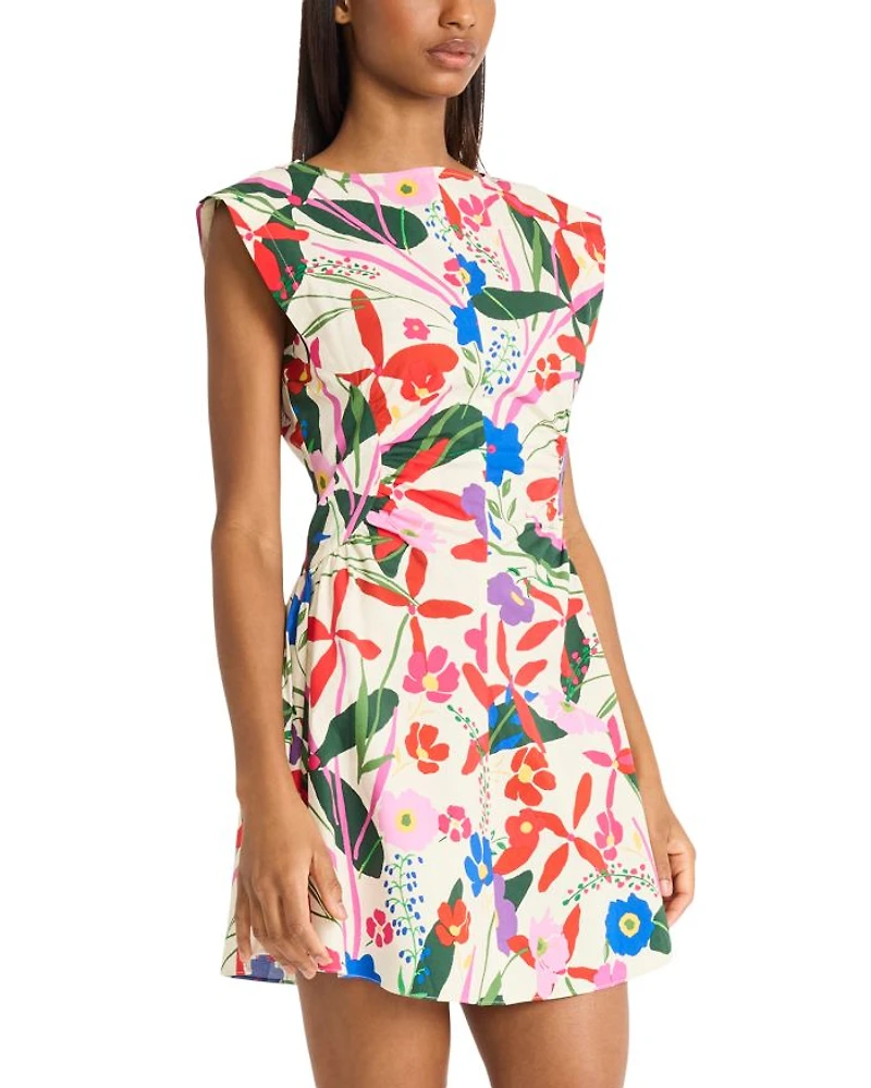 Extended Shoulder Mini Dress