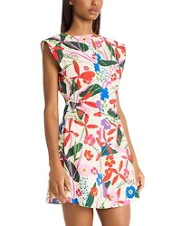 Extended Shoulder Mini Dress