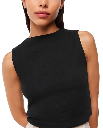 Whistles High Neck Rib Detail Tee